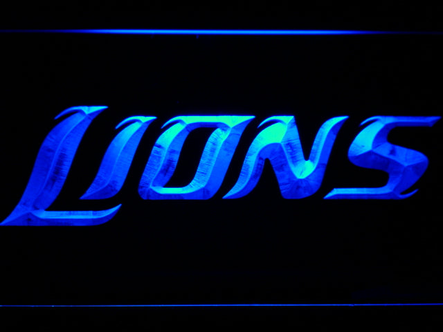 FREE Detroit Lions (5) LED Sign - Blue - TheLedHeroes