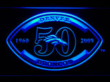 FREE Denver Broncos 50th Anniversary LED Sign - Blue - TheLedHeroes