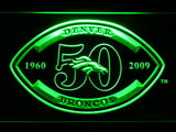 FREE Denver Broncos 50th Anniversary LED Sign - Green - TheLedHeroes