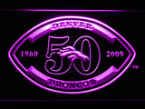FREE Denver Broncos 50th Anniversary LED Sign - Purple - TheLedHeroes