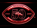 Denver Broncos 50th Anniversary LED Sign - Red - TheLedHeroes