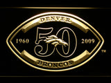 Denver Broncos 50th Anniversary LED Sign - Yellow - TheLedHeroes