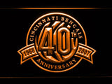 Cincinnati Bengals 40th Anniversary LED Neon Sign Electrical - Orange - TheLedHeroes