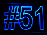 Carolina Panthers #51 Sam Mills LED Sign - Blue - TheLedHeroes