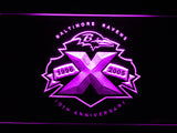 Baltimore Ravens 10th Anniversary LED Sign - Purple - TheLedHeroes