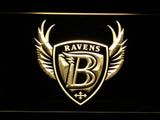 Baltimore Ravens (12) LED Neon Sign USB - Yellow - TheLedHeroes