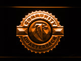 Atlanta Falcons Community Quaterback LED Sign - Orange - TheLedHeroes