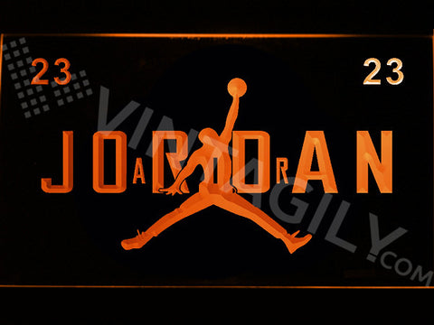 FREE Jordan 23 LED Sign - Orange - TheLedHeroes