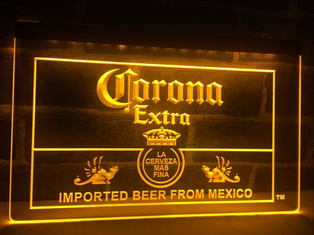 FREE Corona Extra (2) LED Sign - Yellow - TheLedHeroes