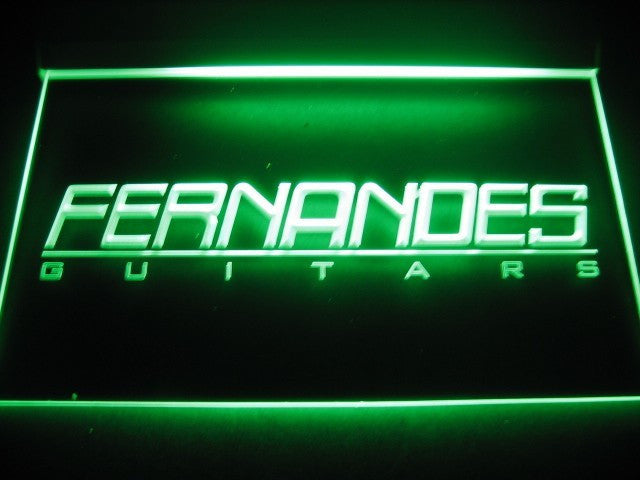 Fernandes Guitar LED Sign - Green - TheLedHeroes