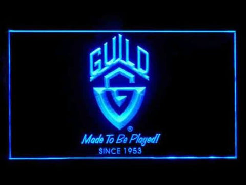 Guild Guitars LED Sign - Blue - TheLedHeroes