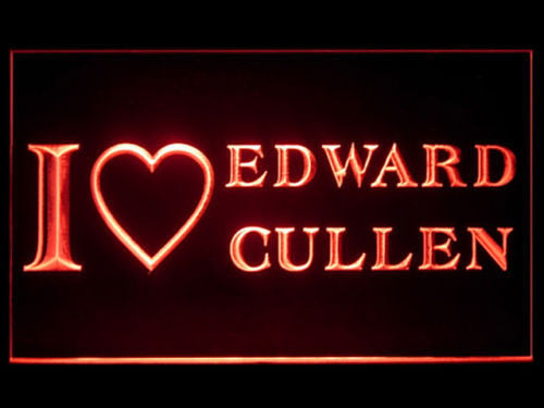 FREE I love Edward Cullen LED Sign - Red - TheLedHeroes