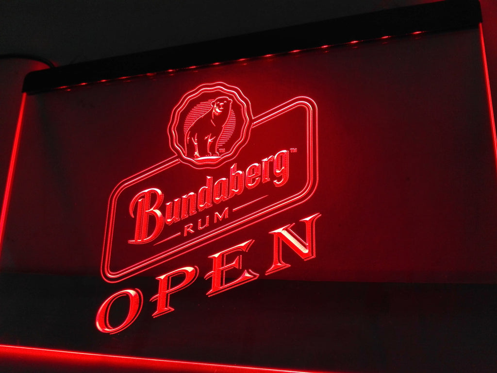 FREE Bundaberg OPEN LED Sign - Red - TheLedHeroes