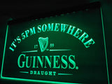 FREE Guinness It's 5 pm Somewhere LED Sign - Green - TheLedHeroes