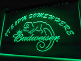 FREE Budweiser Chameleon It's 5pm Somewhere LED Sign - Green - TheLedHeroes