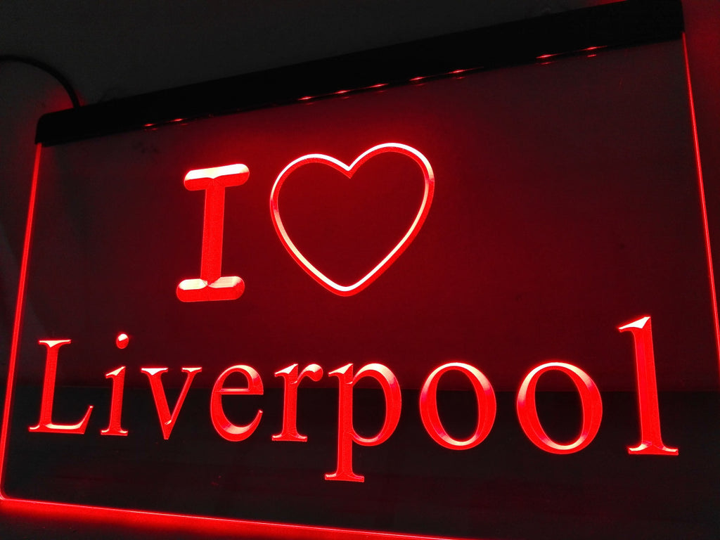 FREE I Love Liverpool LED Sign - Red - TheLedHeroes