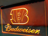 Cincinnati Bengals Budweiser LED Neon Sign USB - Orange - TheLedHeroes