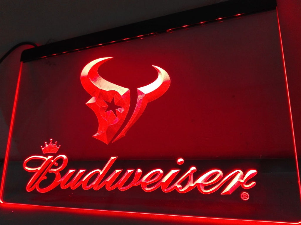 FREE Houston Texans Budweiser LED Sign - Red - TheLedHeroes