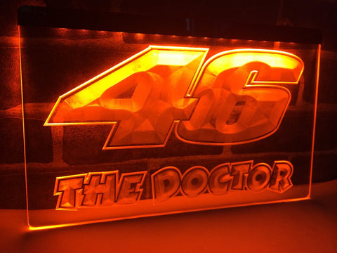FREE Valentino Rossi The Doctor 46 LED Sign - Orange - TheLedHeroes