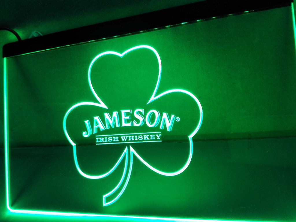 Jameson Whiskey Shamrock LED Sign - Green - TheLedHeroes