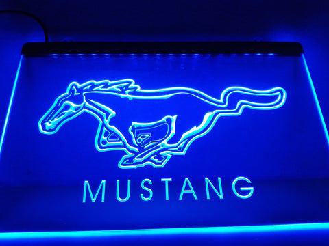 Ford Mustang LED Sign - Blue - TheLedHeroes