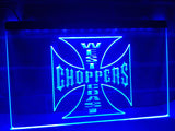FREE West Coast Choppers Bike Logo LED Sign - Blue - TheLedHeroes