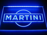 Martini Logo Beer Bar Pub LED Sign - Blue - TheLedHeroes