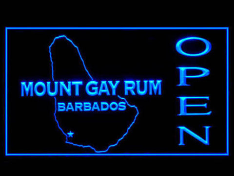 Mount Gay Rum Open LED Sign - Blue - TheLedHeroes
