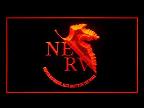 Neon Genesis Evangelion NERV LED Sign - Red - TheLedHeroes