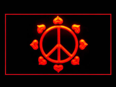 Peace Love Heart-Shaped LED Sign -  - TheLedHeroes