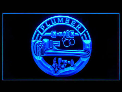 Plumber Tools LED Sign - Blue - TheLedHeroes