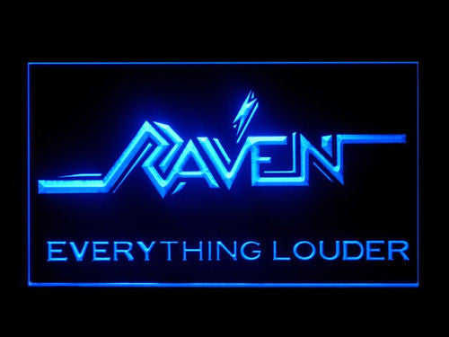 Raven Everything Louder LED Sign - Blue - TheLedHeroes