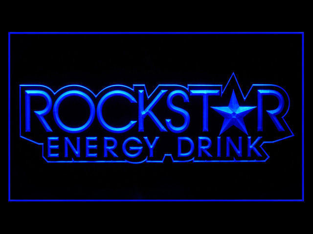 Rockstar Energy Drink Small Star LED Sign - Blue - TheLedHeroes