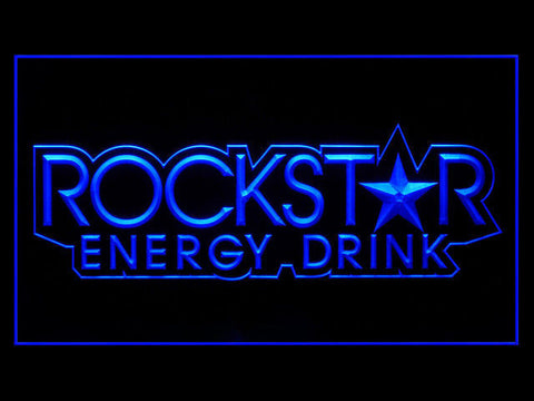 Rockstar Energy Drink Small Star LED Sign - Blue - TheLedHeroes