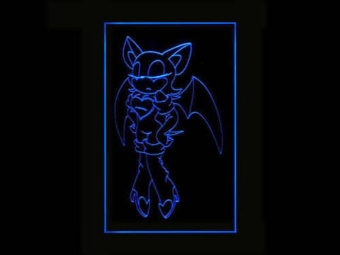 Rouge the Bat LED Sign - Blue - TheLedHeroes