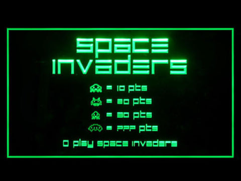 Space Invaders LED Sign - Green - TheLedHeroes