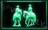 FREE Western Cowboy LED Sign - Green - TheLedHeroes