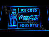 Coca Cola Ice Cold Sold Here LED Sign - Blue - TheLedHeroes