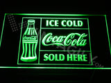 Coca Cola Ice Cold Sold Here LED Sign - Green - TheLedHeroes