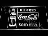 Coca Cola Ice Cold Sold Here LED Sign - White - TheLedHeroes