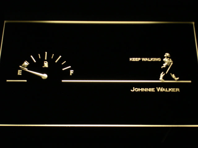 FREE Johnnie Walker Keep Walking Fuel LED Sign - Yellow - TheLedHeroes
