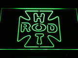 FREE Hot Rod Cross Logo LED Sign - Green - TheLedHeroes