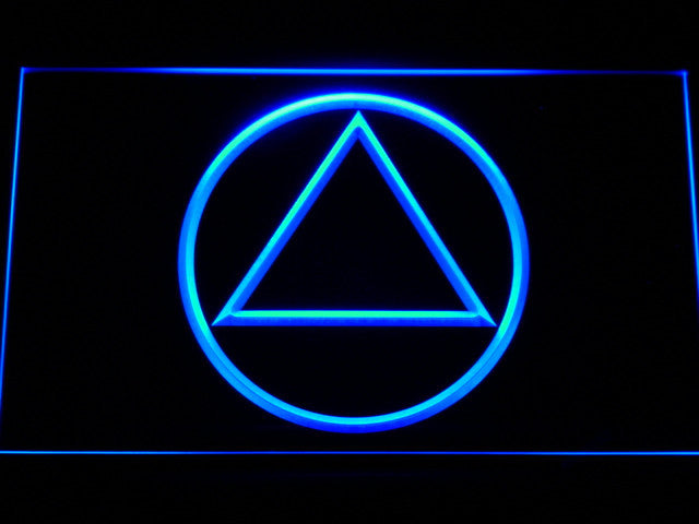 Alcoholics Anonymous LED Sign - Blue - TheLedHeroes