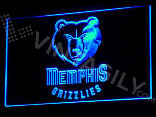 FREE Memphis Grizzlies LED Sign - Blue - TheLedHeroes