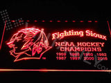 FREE North Dakota Fighting Sioux - NCAA Hockey Championships LED Sign - Red - TheLedHeroes