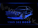 FREE Ford 302 Boss 1969 LED Sign - Blue - TheLedHeroes