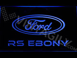 Ford RS Ebony LED Sign - Blue - TheLedHeroes