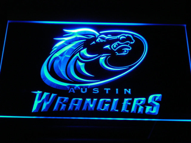 FREE Austin Wranglers LED Sign - Blue - TheLedHeroes