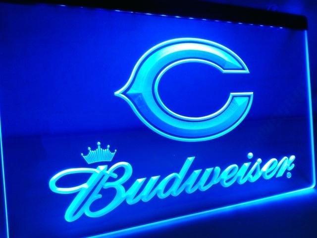 FREE Chicago Bears Budweiser LED Sign - Blue - TheLedHeroes