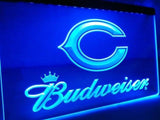 Chicago Bears Budweiser LED Neon Sign Electrical - Blue - TheLedHeroes